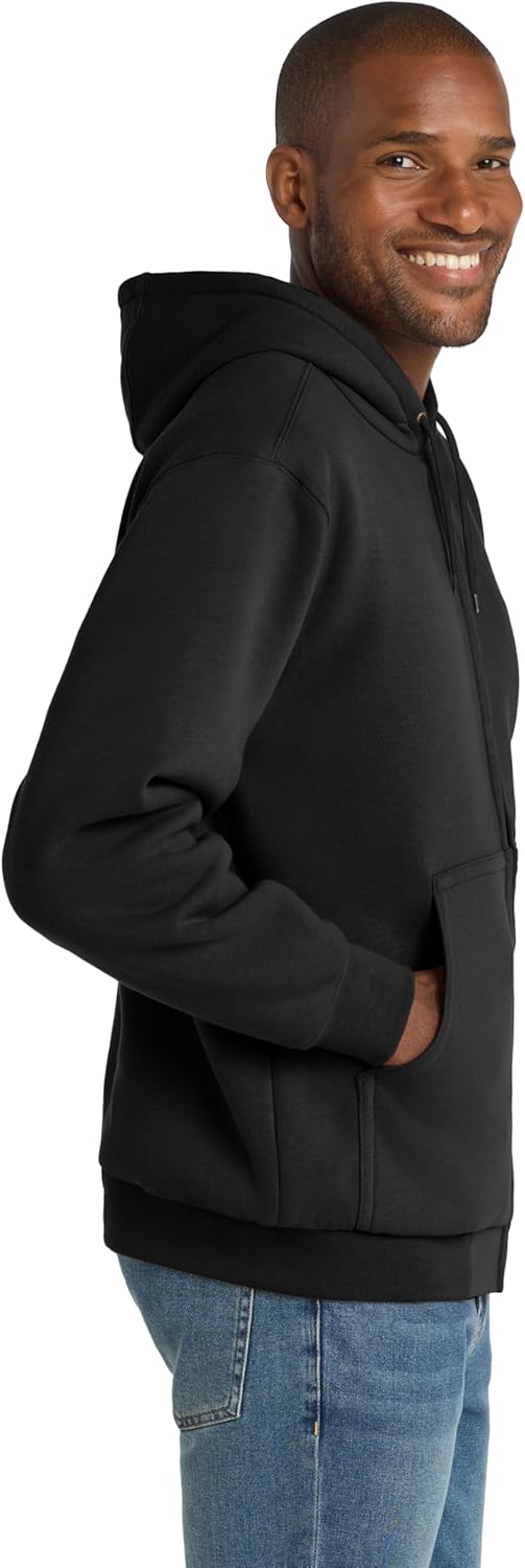 CornerStone Unisex Heavyweight Full Zip Hooded Sweatshirt with Thermal Lining | Zip Hoodie for Men & Women, Adjustable Hood - Image 2