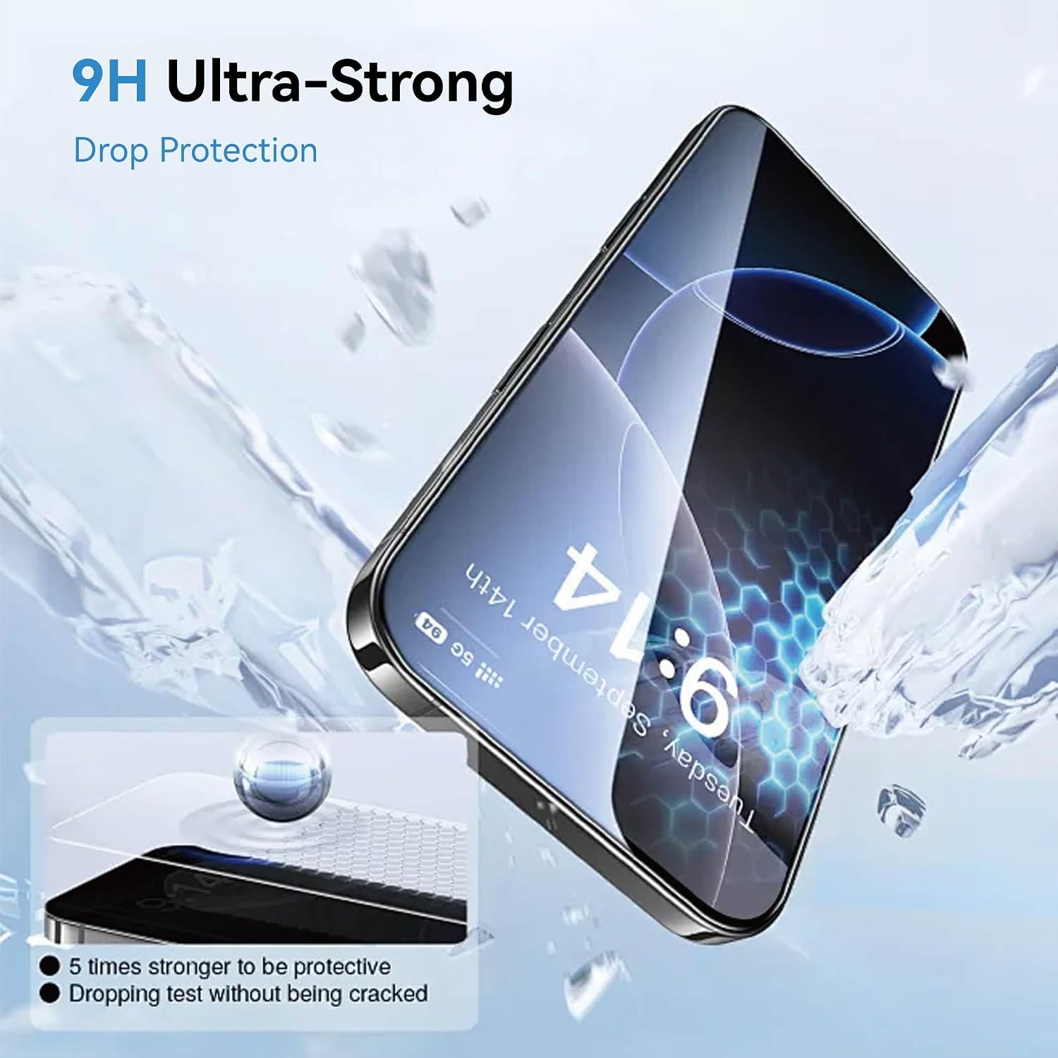 3+2+1 Pack Privacy Screen Protector Compatible for Samsung Galaxy S25 Plus, Tempered Glass with Camera Lens Protector & Phone Case, Easy Install Frame, 9H Hardness, Bubble-Free, Anti-Spy 28° Viewing Angle, Full Coverage, Case Friendly image 3