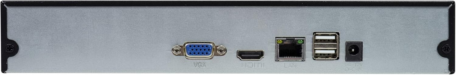 ريڙهه view of the PNI House IP516 NVR showing all connection ports