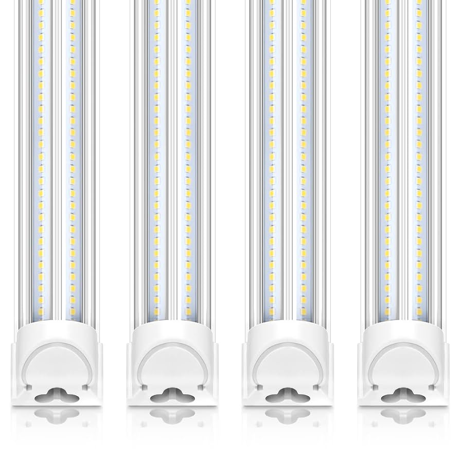 Barrina 8FT LED Shop Light, 100W 15000LM 5000K, Clear Cover