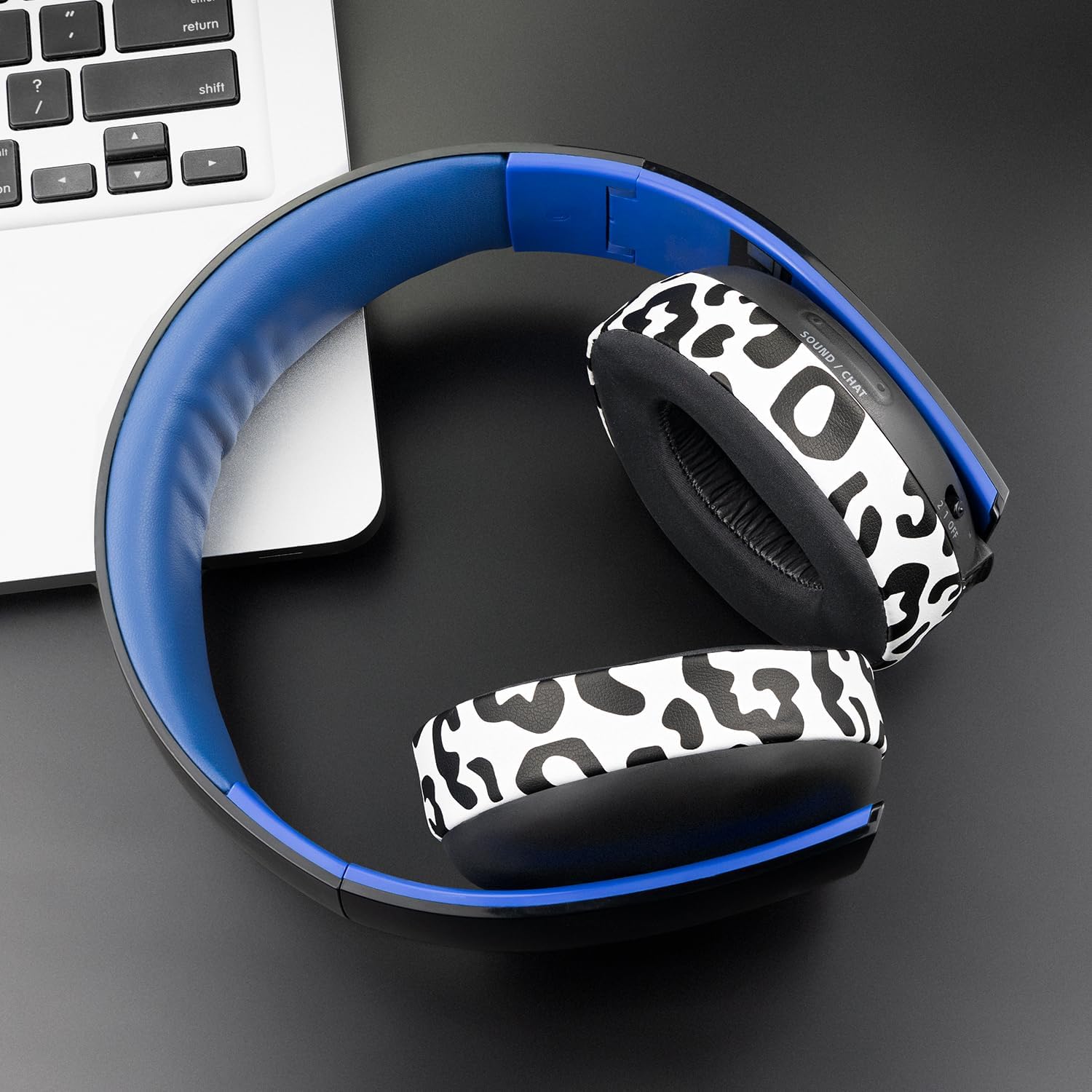 SOULWIT Replacement Ear Pads for Sony Gold Wireless PlayStation PS4 Headset, Earpads Cushions for 2014 Version (Model CECHYA-0083) Headphone - 0083 CG Snow Leopard