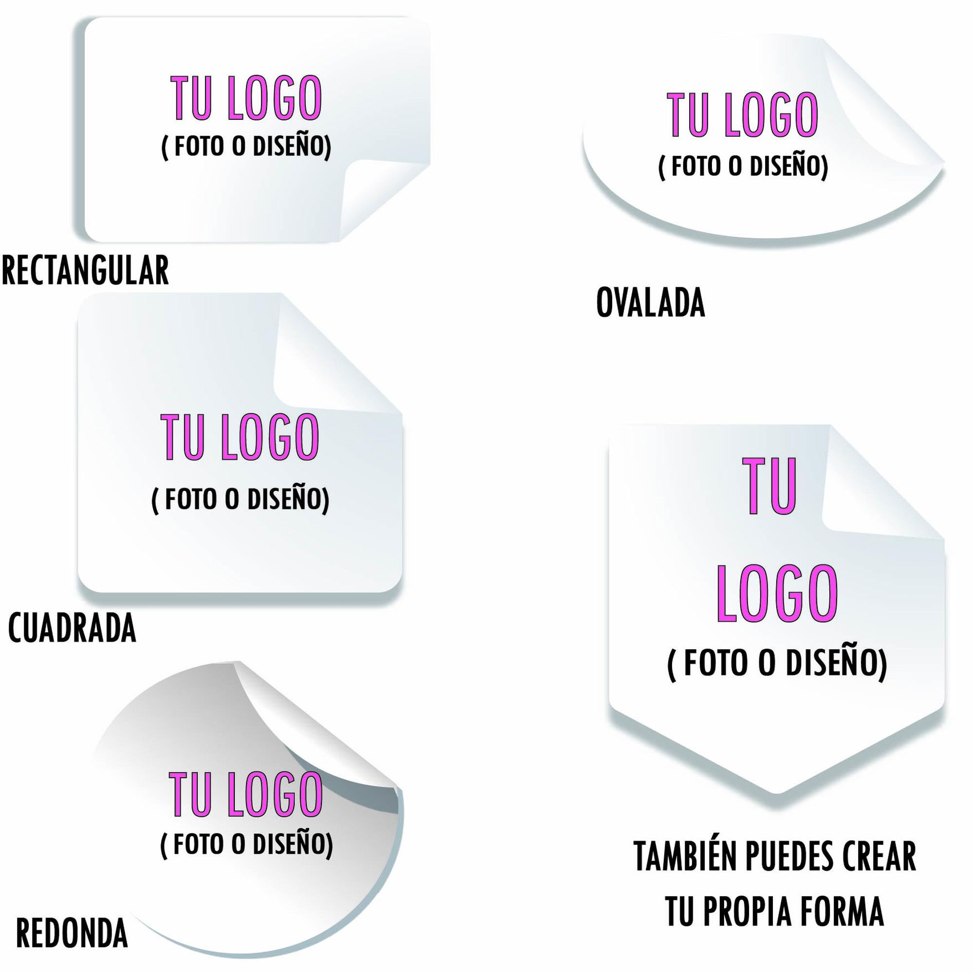 Pegatinas Personalizadas Multiusos 100 Stickers Redonda para Regalos, Eventos, Logo, Libros, Packaging