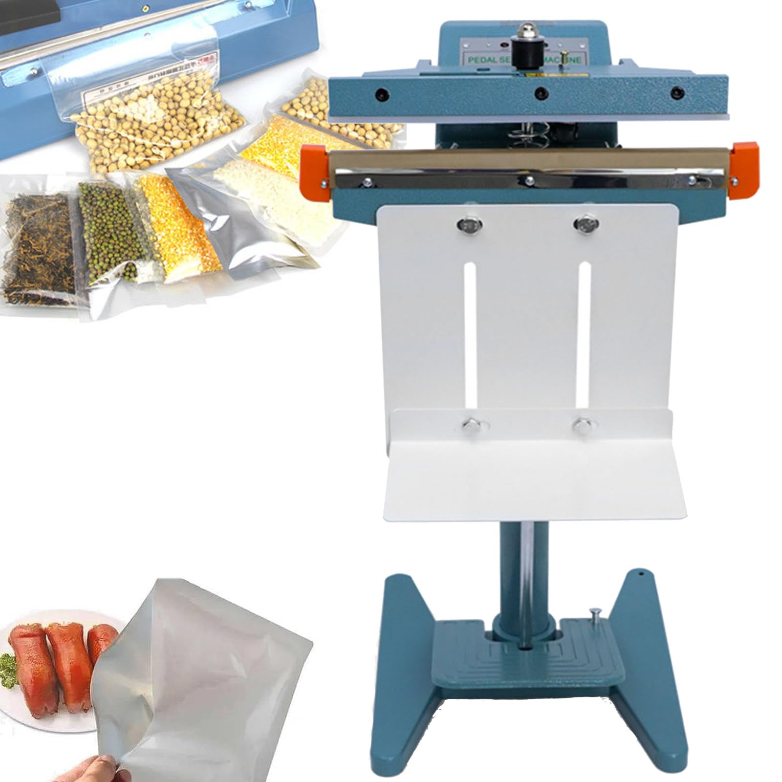 AYCDL Foot Pedal Impulse Heat Seal Closer Machine, Plastic Bag Sealer Machine,for Retail Packaging,Seals Plastic Cellophane/Poly Bags