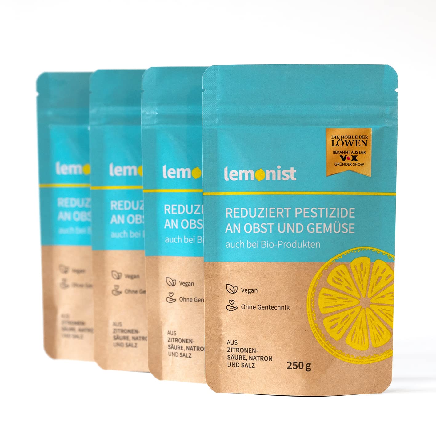 lemonist Obst- und Gemüsereiniger, 1000 g – vegan, pestizid-Reduzierer, kompostierbare Verpackung, Made In Germany, Ohne Gentechnik