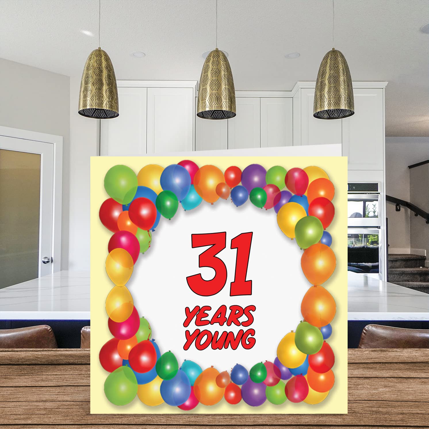 Stuff4 Divertente biglietto di auguri il 31° compleanno uomini e donne papà zio figlio figlia cugino sorella mamma zia fratello 145mm biglietto di auguri il 31