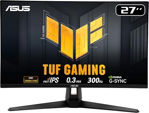 TUF Gaming Series 5 - VG27AQM5A Gaming Monitor – 27-inch, QHD(2560x1440), 300Hz, Fast IPS, ELMB Sync, 0.3ms (GTG), Stereo speaker, 95 percent DCI-P3, DisplayWidget Center - 1