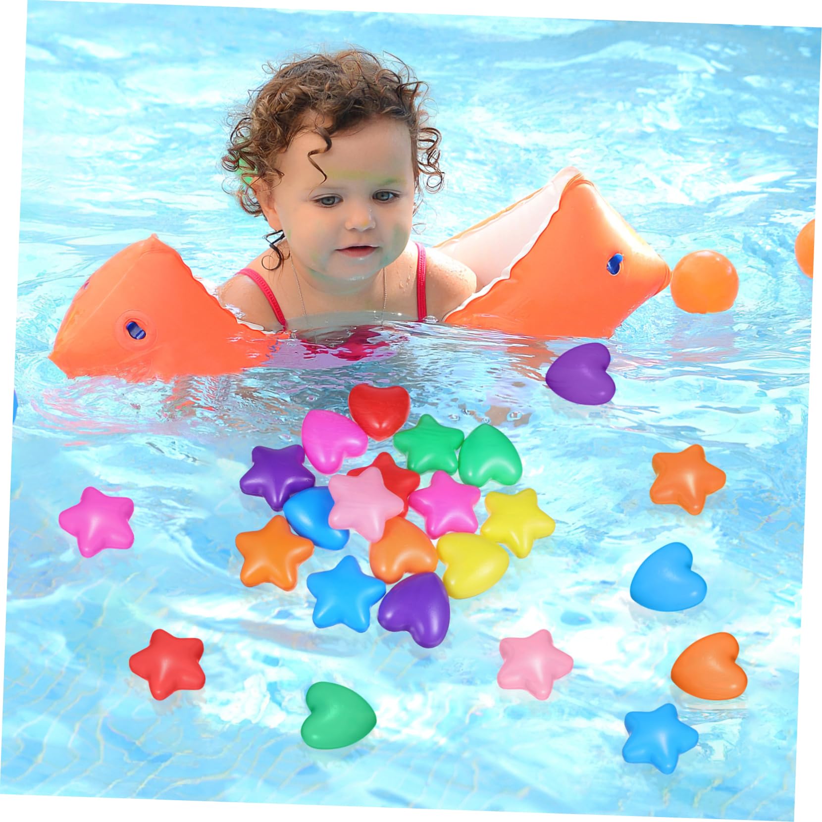 ifundom Set di 100 palline colorate con motivo a stelle e stelle, per feste di compleanno