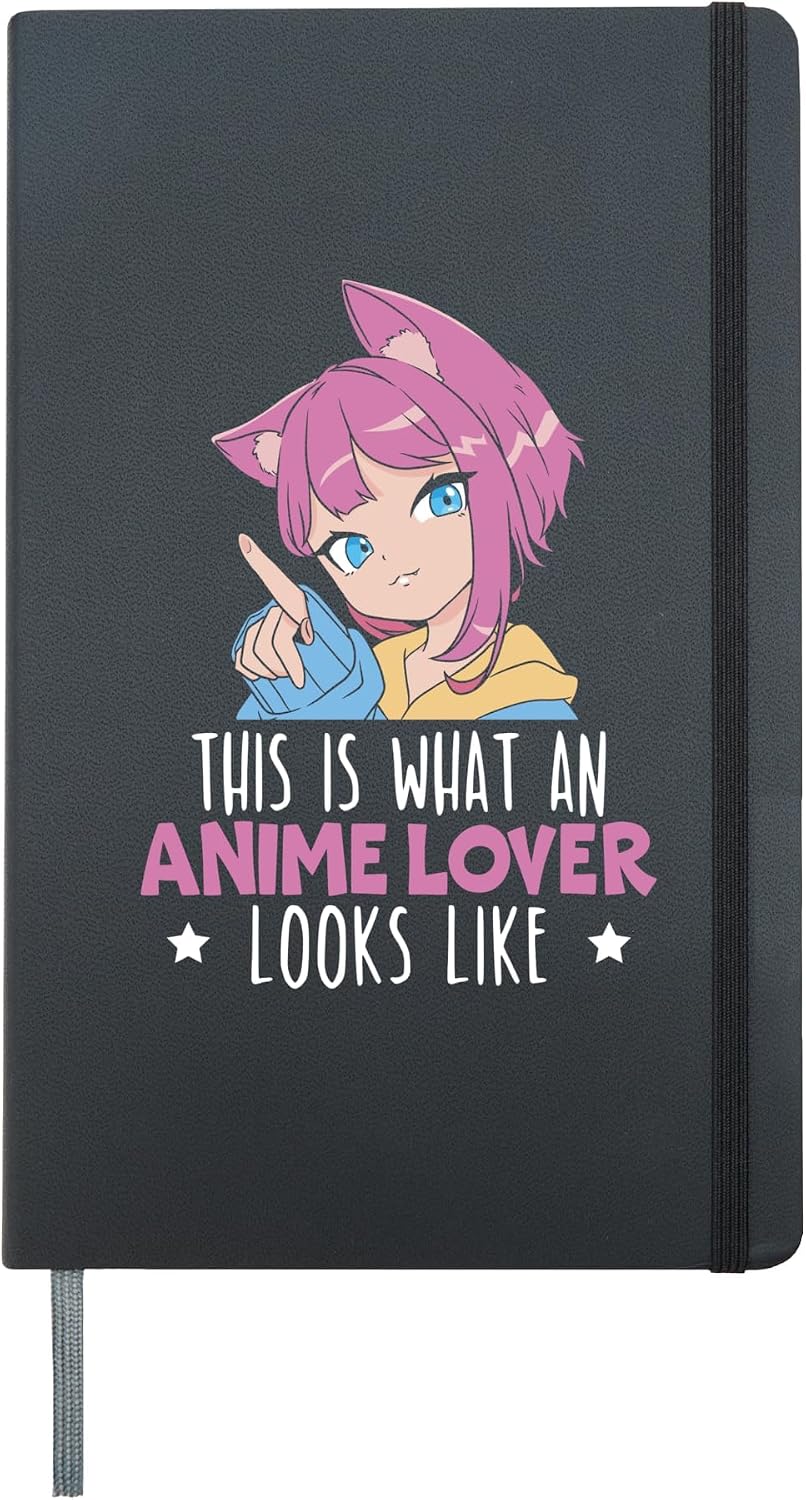 This Is What An Anime Lover Looks Like Anime Lover Hardcover Journal, Black