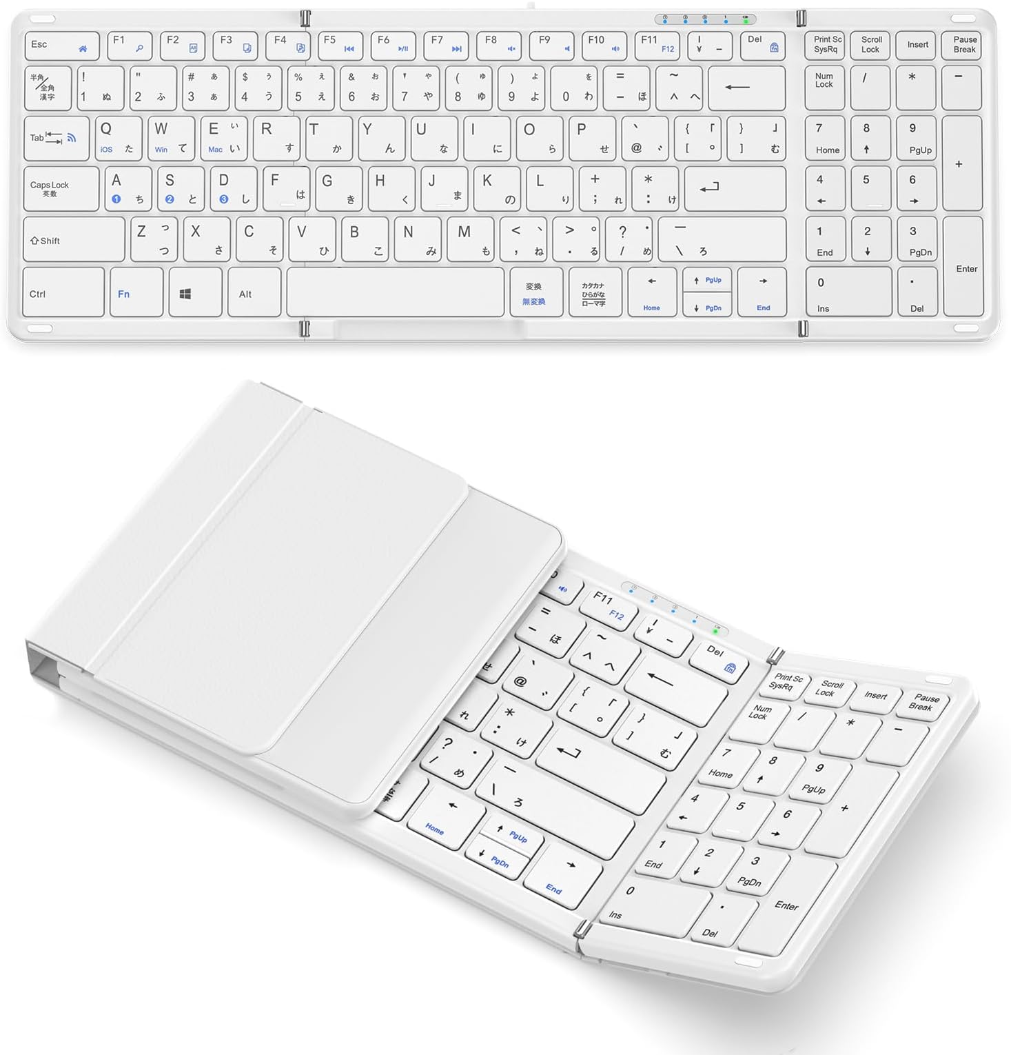 Amazon 【高級版】Omikamo キーボード ワイヤレス 折り畳み式 ipad bluetooth 日本語配列 マルチペアリング