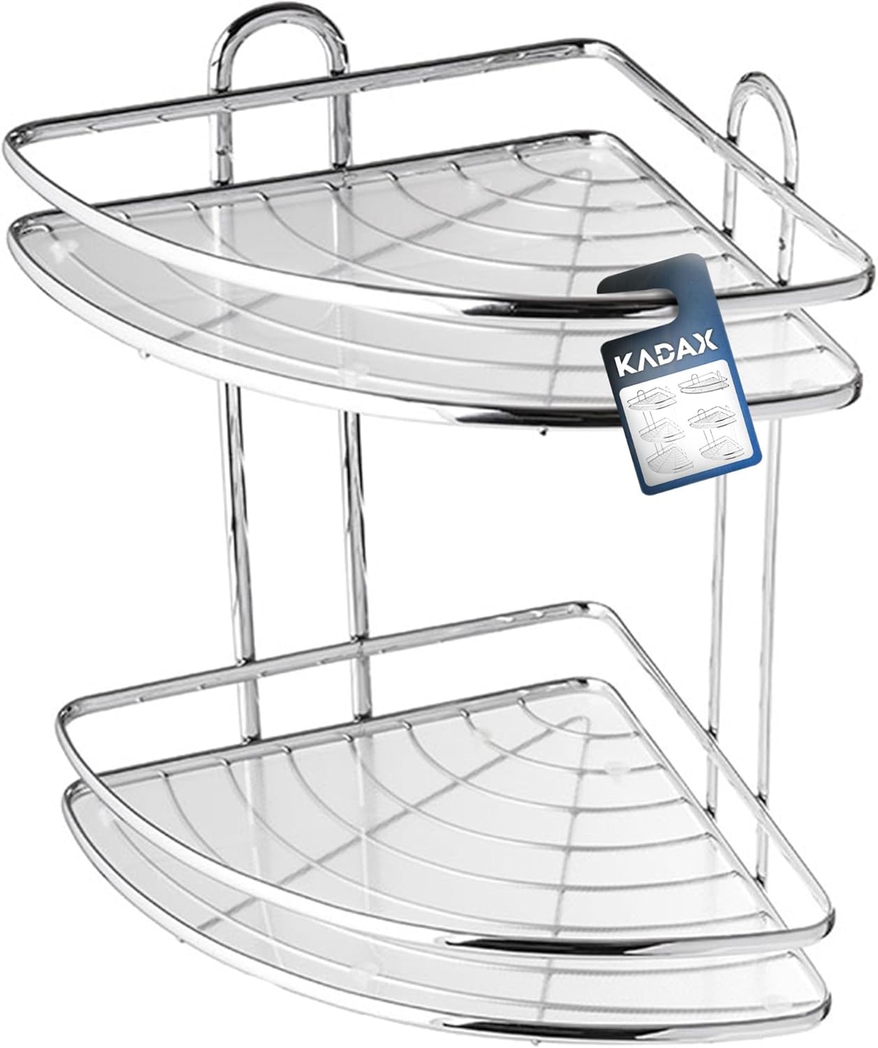 KADAX Corner Shelf, Wall Corner Shelf, Stainless Steel, Bathroom Corner