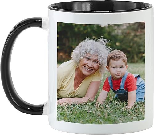 Let's Make Memories Taza con fotos personalizada, taza de café personalizada, tu foto o obra de arte de niños, para ella, cumpleaños, para mamá,