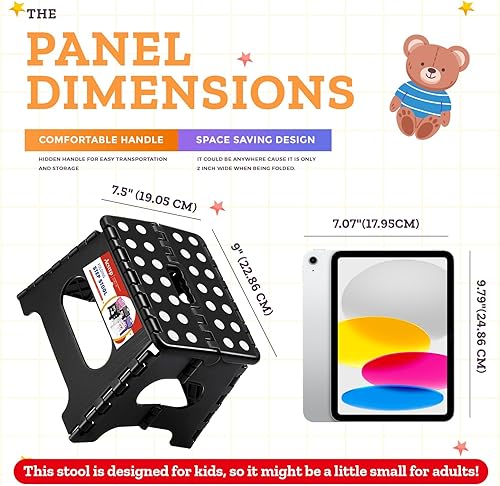 Miniatura 268 de Taburete plegable resistente de alta calidad de 13 pulgadas de altura para adultos, taburete de cocina, jardín, baño, color blanco Blanco,Bicolor