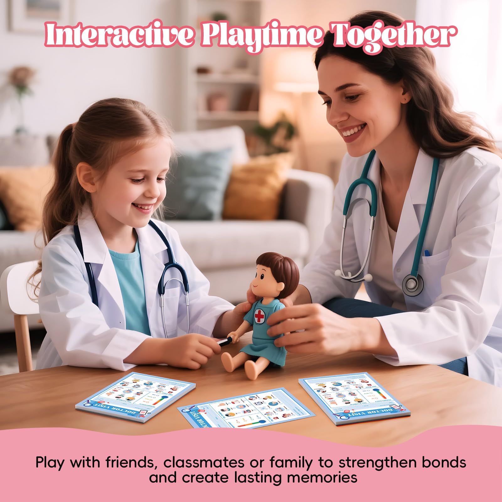 Confezione da 6 blocchi per appunti per bambini, 40 pagine per bambini, 10,2 x 15,2 cm, per giochi di ruolo fantasiosi per ragazze