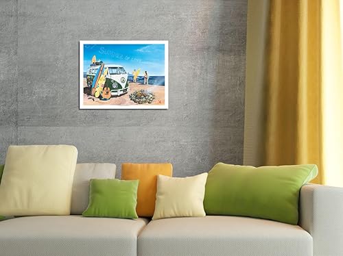 Miniatura 4 de Pacifica Island Art Summer of Love - VW Van clásica - Tabla de surf de playa - De una pintura original de Scott Westmoreland - Cartel de metal