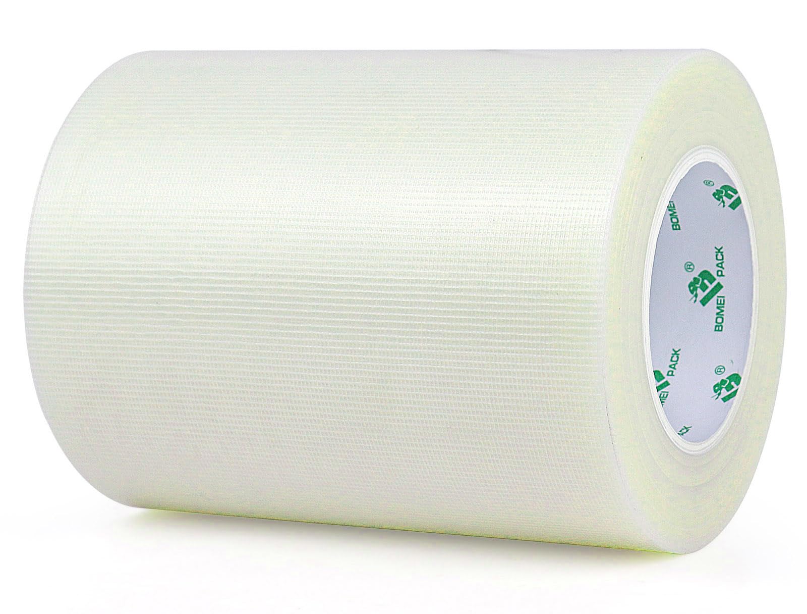 BOMEI PACK Nastro adesivo in tessuto trasparente, 150 mm x 50 m, rinforzato, impermeabile, resistente, per riparazioni, fai da te, etichette, scatole, sigillatura, per lavori domestici