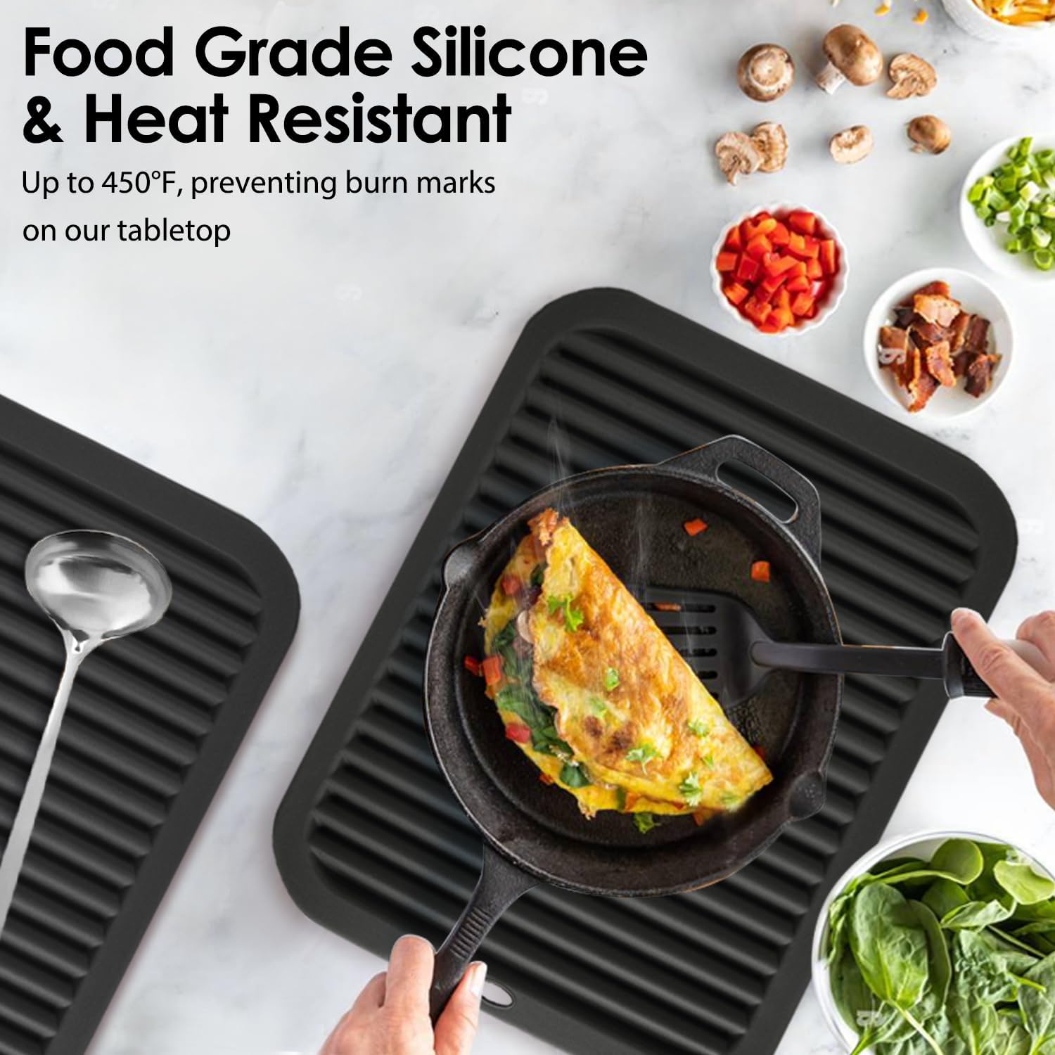 Lot De 4 Dessous De Plat En Silicone Résistant à La Chaleur, Tapis