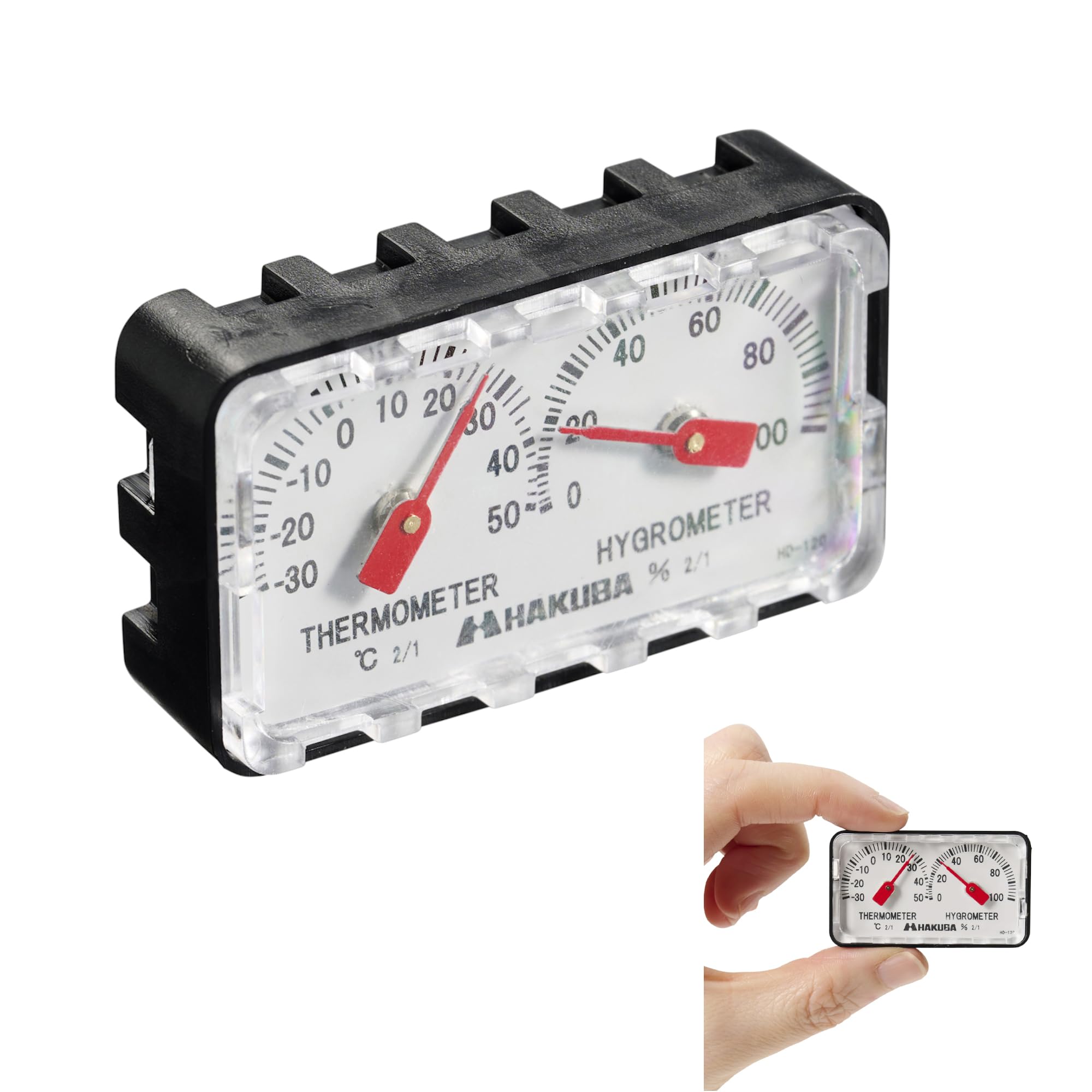 ハクバ HAKUBA アナログ温湿度計 超小型温湿度計 卓上サイズ ショーケースや車内、楽器ケースなどに ミニ湿度計 日本製 4977187329834 AMKMCUCTHM