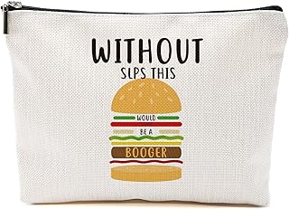 Speech Therapy Gifts, Speech Language Pathologist Gifts, Speech Therapist Gift for Women, Speech Therapist Appreciation Funny Makeup Bag, Therapist Cosmetic Bag - Without SLPs This Would Be A Booger