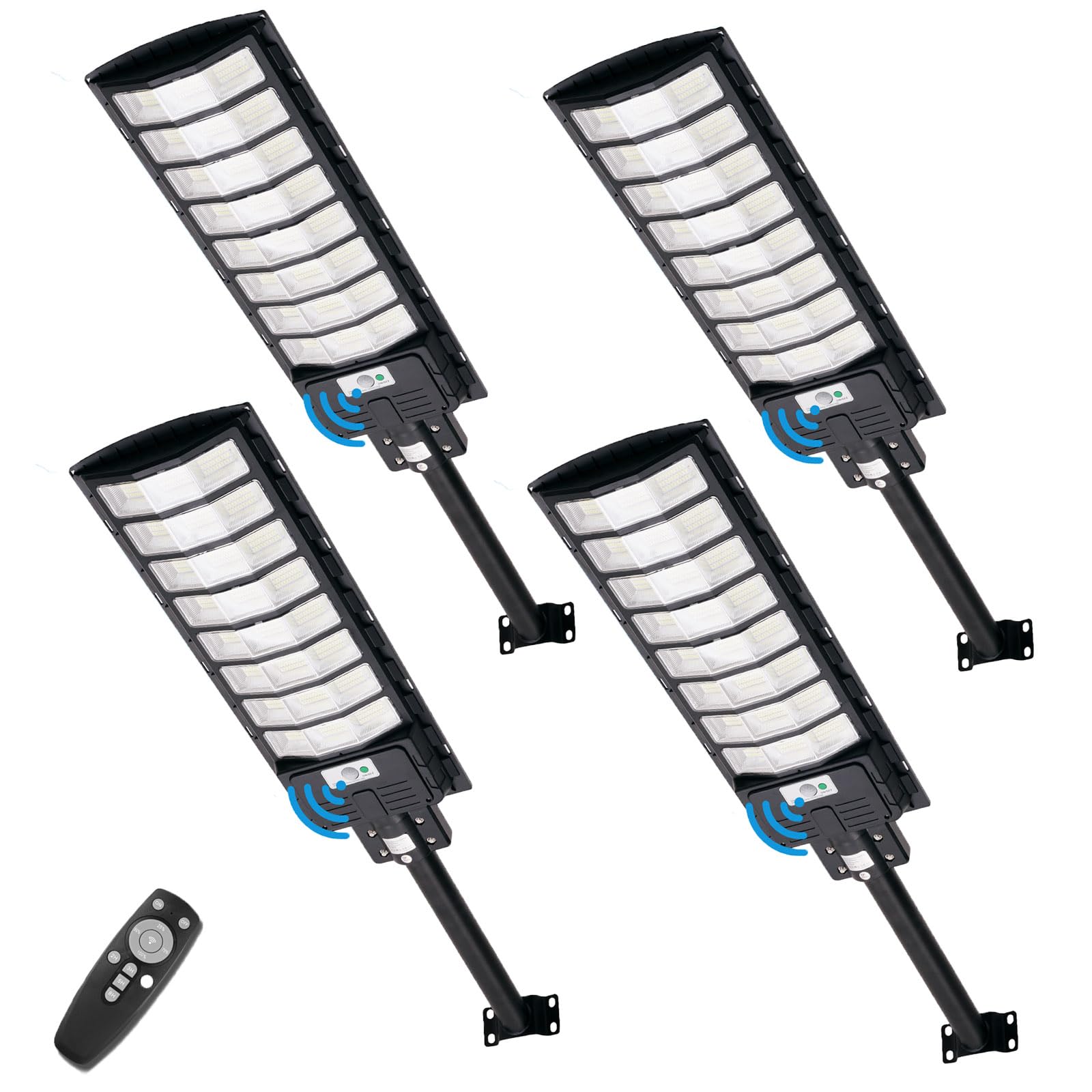 Lampione Solare LED Esterno 800W 720LEDs Con Sensore Di Movimento E Telecomando – 6500K IP65 Per Giardino E Strada
