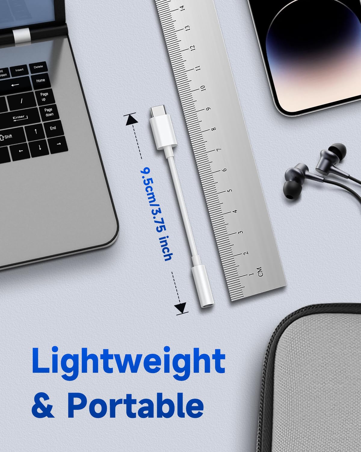 Criello Adaptador USB C a conector de auriculares de audio de 3,5 mm | Cable de audio auxiliar tipo C compatible con iPhone 17/16/15 Pro/Max/Plus, iPad, MacBook, Samsung Galaxy (paquete de 100)