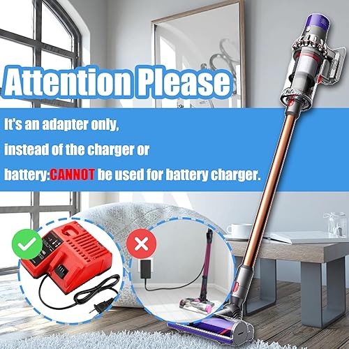 Miniatura 6 de DEWDYS Adaptador V10 para Dyson SV12, compatible con batería Milwaukee 18V M18 para trabajar para Dyson V10 Motorhead V10 Animal V10 Trigger V10