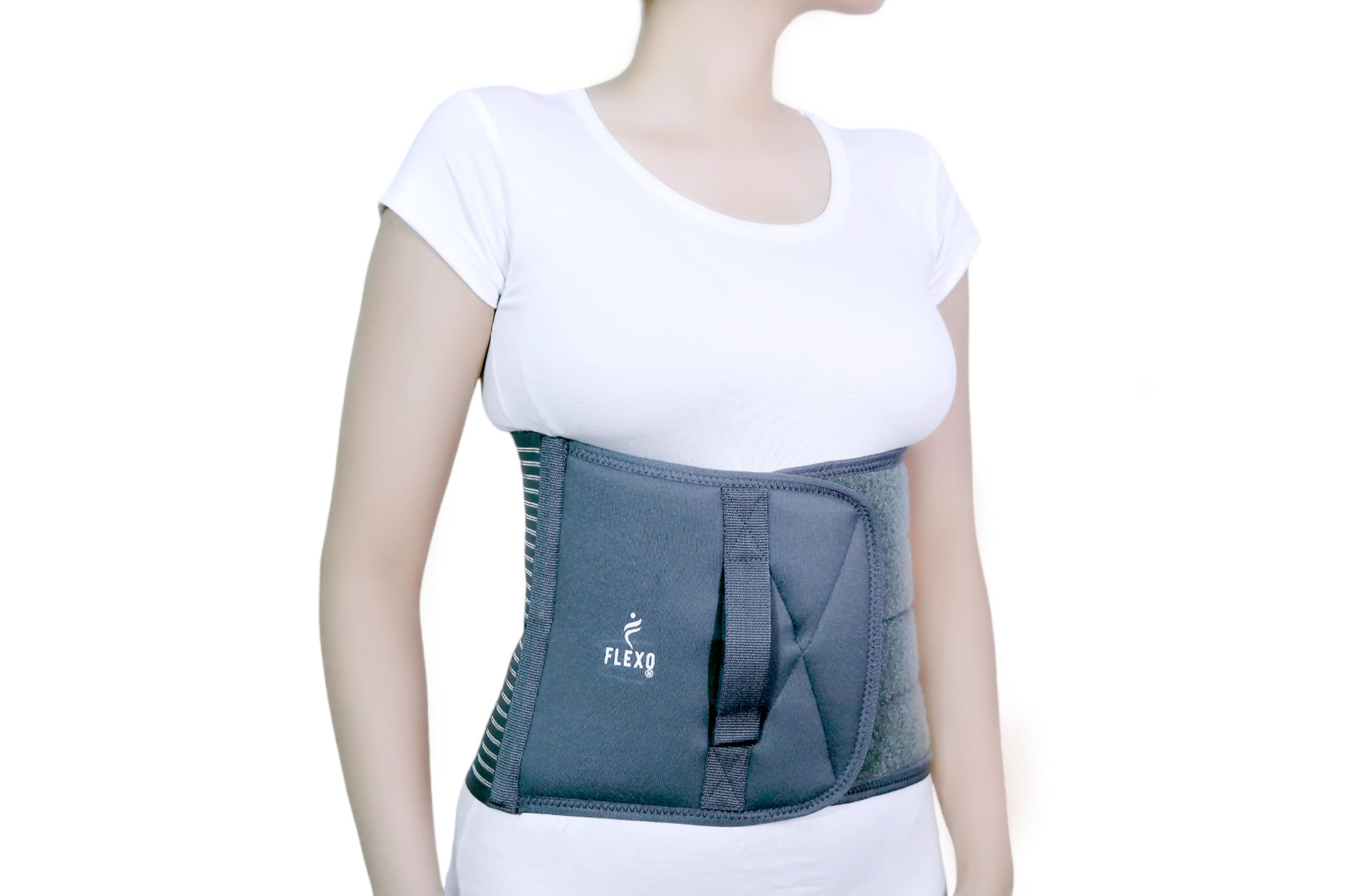 Flexo Tummy Wrap 9 Inch | Postpartum & Post-Surgical Abdominal Shaping Belt | Firm 360 Compression Wrap for Tummy Flattening, Hernia Recovery & Post-C Section Support-image-3