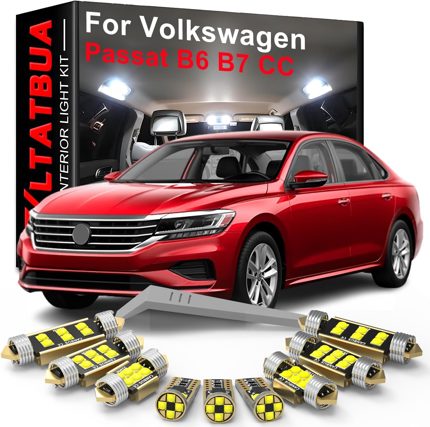 LED Interior Light Kit Package Replacement for Volkswagen VW Passat B6 B7 CC 2006 2007 2008 2009 2010 2011 2012 2013 2014 2015 2016 2017
