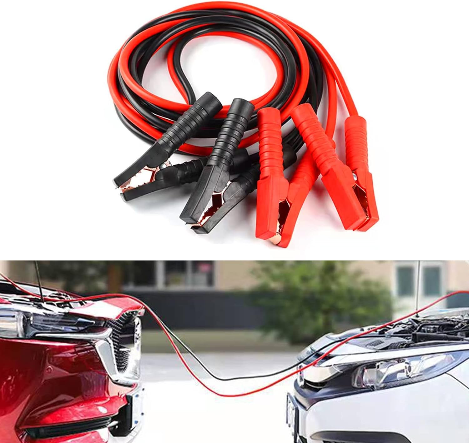 Dewkou 1 PC Jumper Cables for Car Battery 13.1 Feet Jumper