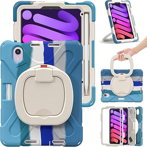 Vista 114 de Funda para iPad (A16) de 11 pulgadas 2025, Aslo para iPad 10 de 10.9 pulgadas 2022, funda resistente a prueba de golpes, soporte giratorio, soporte