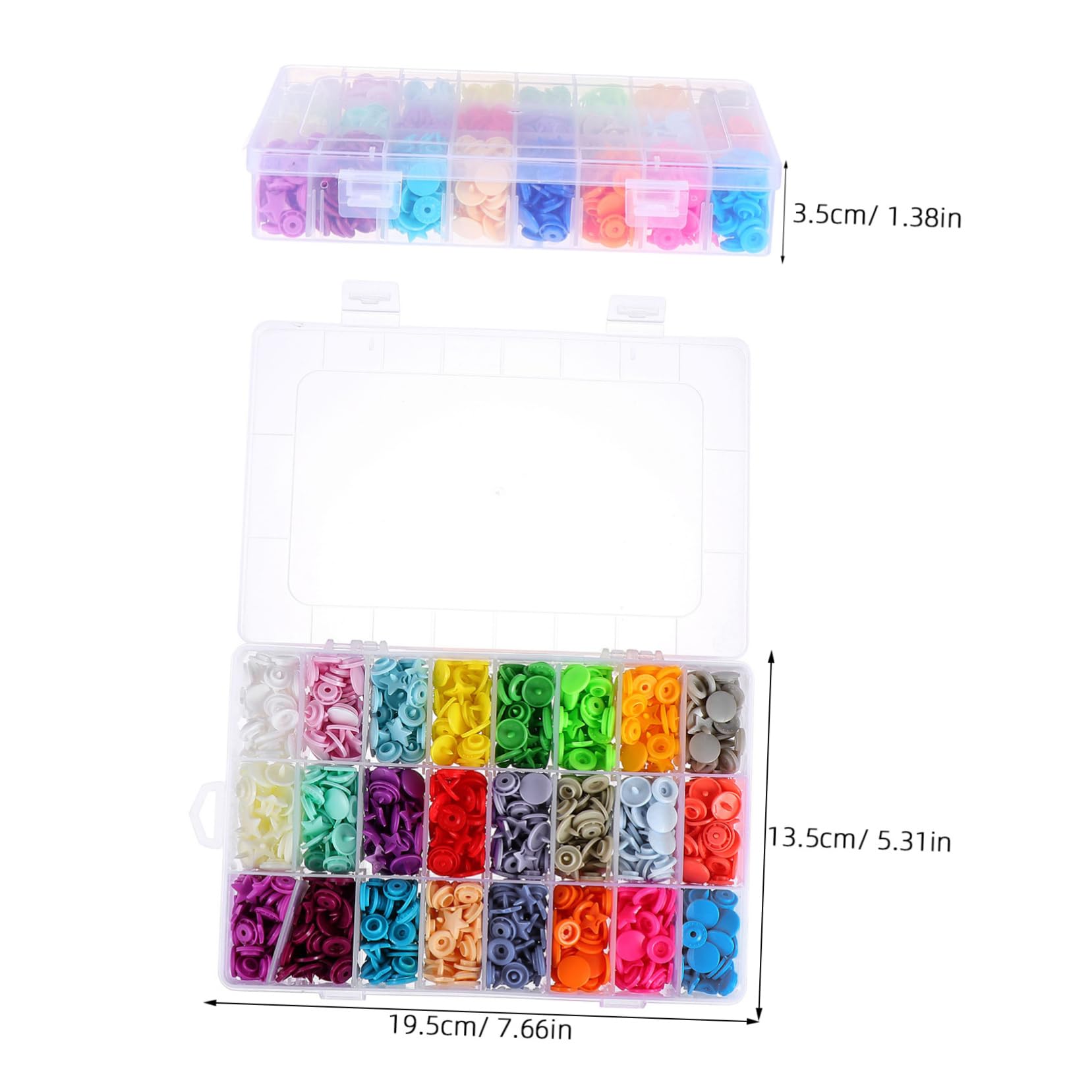SHINEOFI Set Da 360 Bottoni Automatici in Resina Multicolore Per Cucito Fai Da Te, Kit Completo Per Abbigliamento e Tessuti, Per Pannolini, Bavaglini e Indumenti Ragazzo Ragazza