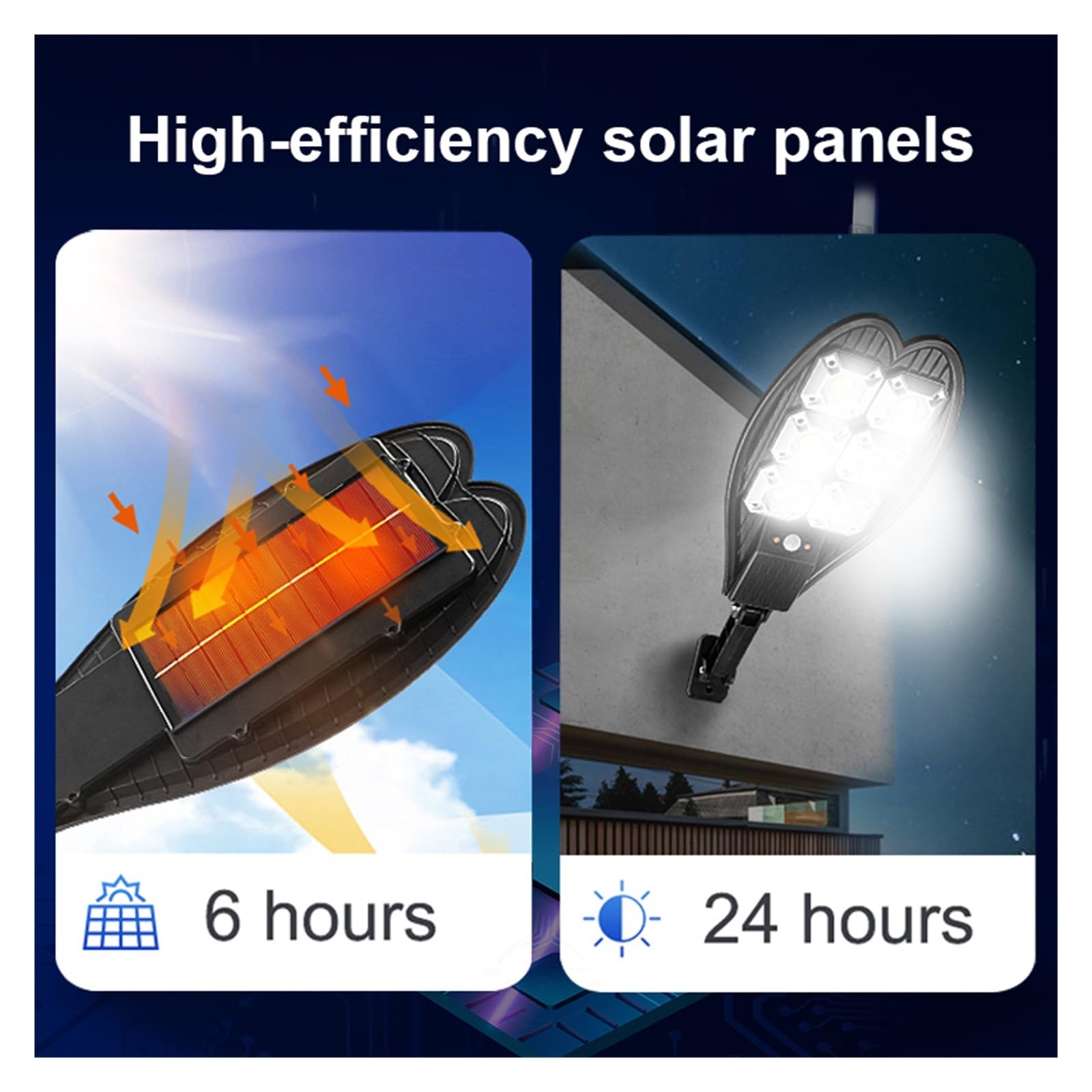 Solarna lampa uliczna, 3000W zewnętrzna lampa słoneczna LED 3 tryby wodoodporna lampa słoneczna 300COB oświetlenie ogrodowe pilot lampy uliczne z czujnikiem ruchu na ulice(Set A)