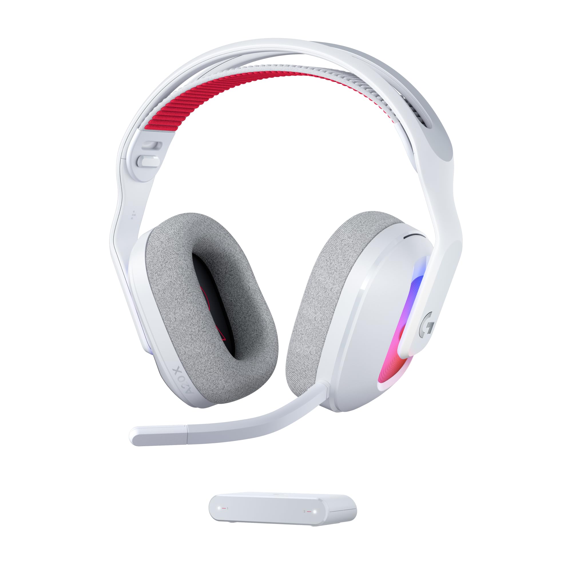 Logitech G Astro A20 X, cuffia con microfono gaming wireless LIGHTSPEED per PS5, Xbox, Nintendo Switch/Switch 2, PC con PLAYSYNC AUDIO a 2 sistemi, Bluetooth, microfono su braccio a 48 kHz - Bianco