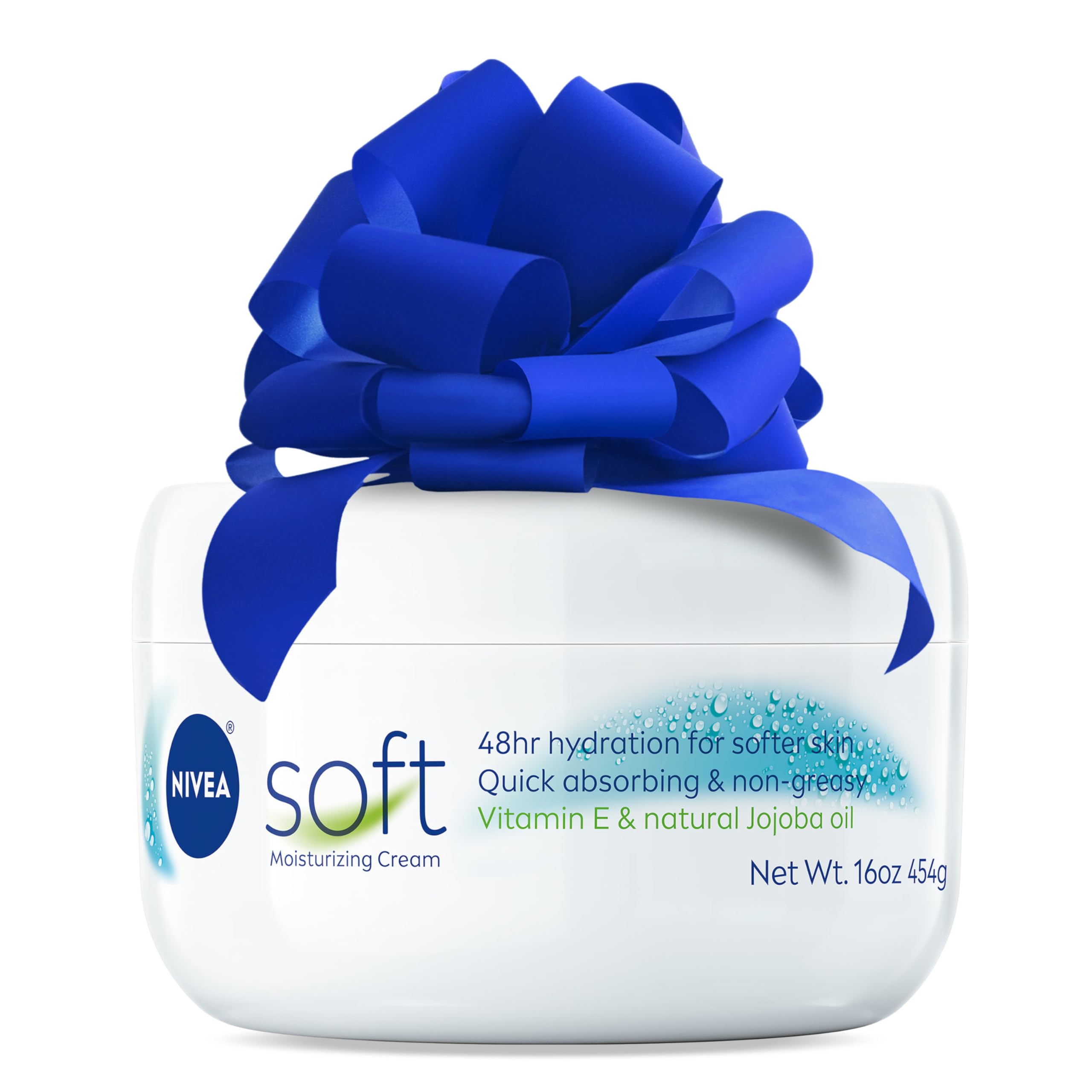 NIVEA Soft Cream, Refreshingly Soft Moisturizing Cream, Body Cream, Hand Cream, Face Cream, 16 Oz Jar