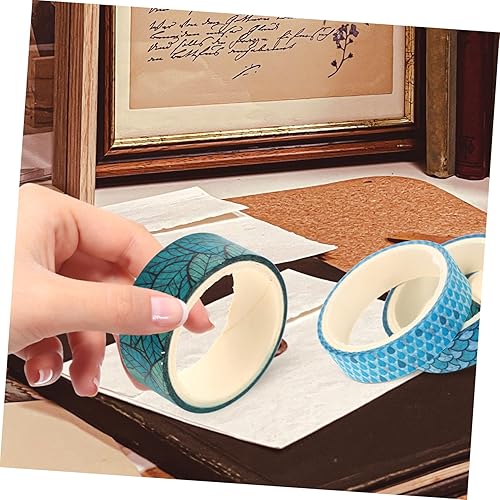 Miniatura 7 de STOBOK 12 rollos de cinta de bolsillo de Japón pegatinas de papelería suministros de papelería decoración retro decoración de Halloween pegatinas de