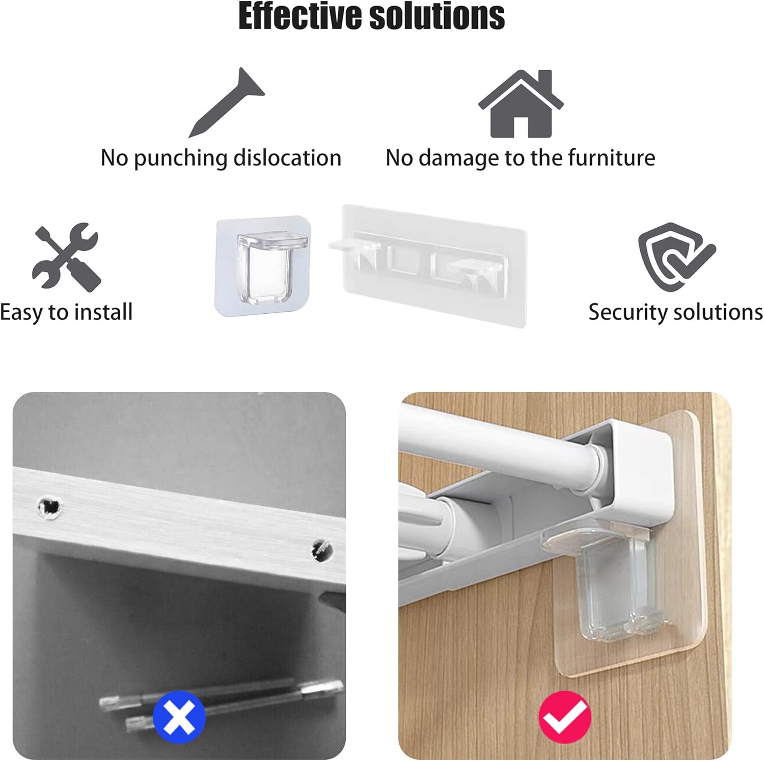 Self Adhesive Shelf Support Peg Set,No Drilling Partition Pin,Punch Free Closet Division Plate Bracket,Traceless Sticker Cabinet Clapboard Layer Holder,Strong Bearing/Heavy Duty/Waterproof(12pcs+4pcs)