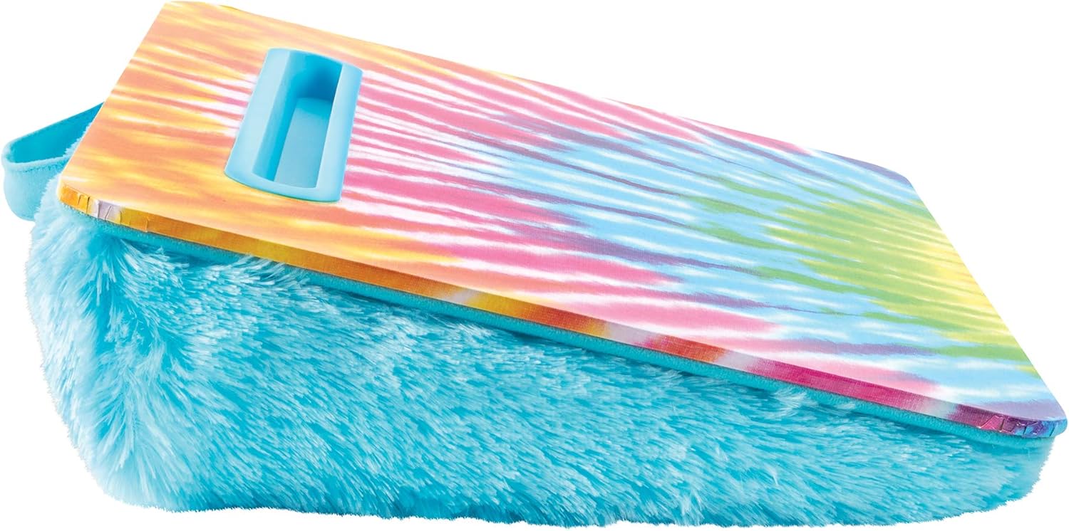 Super Sale 🛒 Three Cheers for Girls by Make It Real - Tie Dye Lap Desk - Laptop Desk with Tablet, Phone, or Device Holder - Lap Desk for Kids with Pillow Cushion