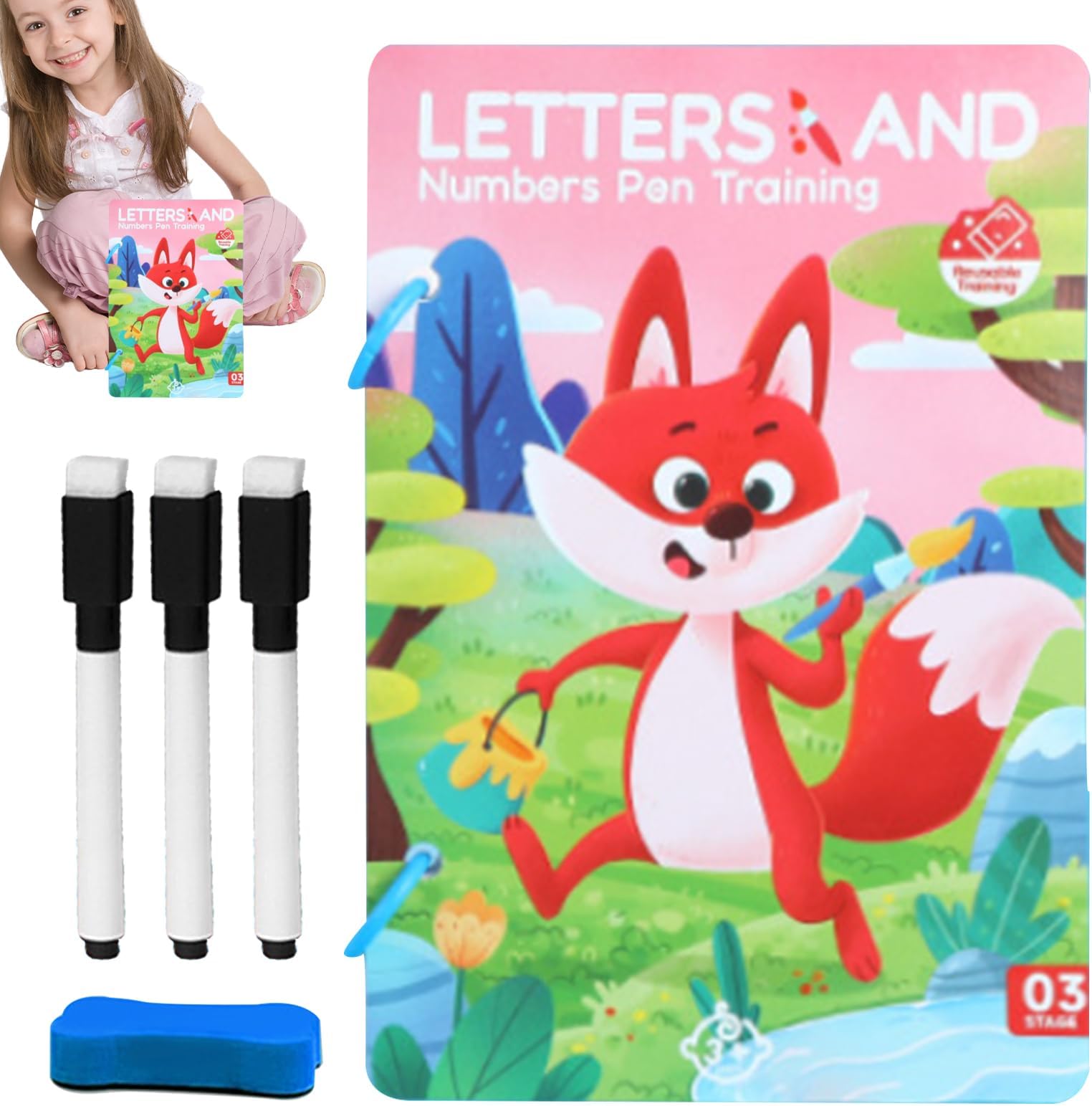Scribble Training Cards, Reusable Pen Practice, 8.27x4.92x1.18 Inches Learning Book with Writing, Skill Development Set, Interactive Play Tool with Fun, Educational Game for Kids