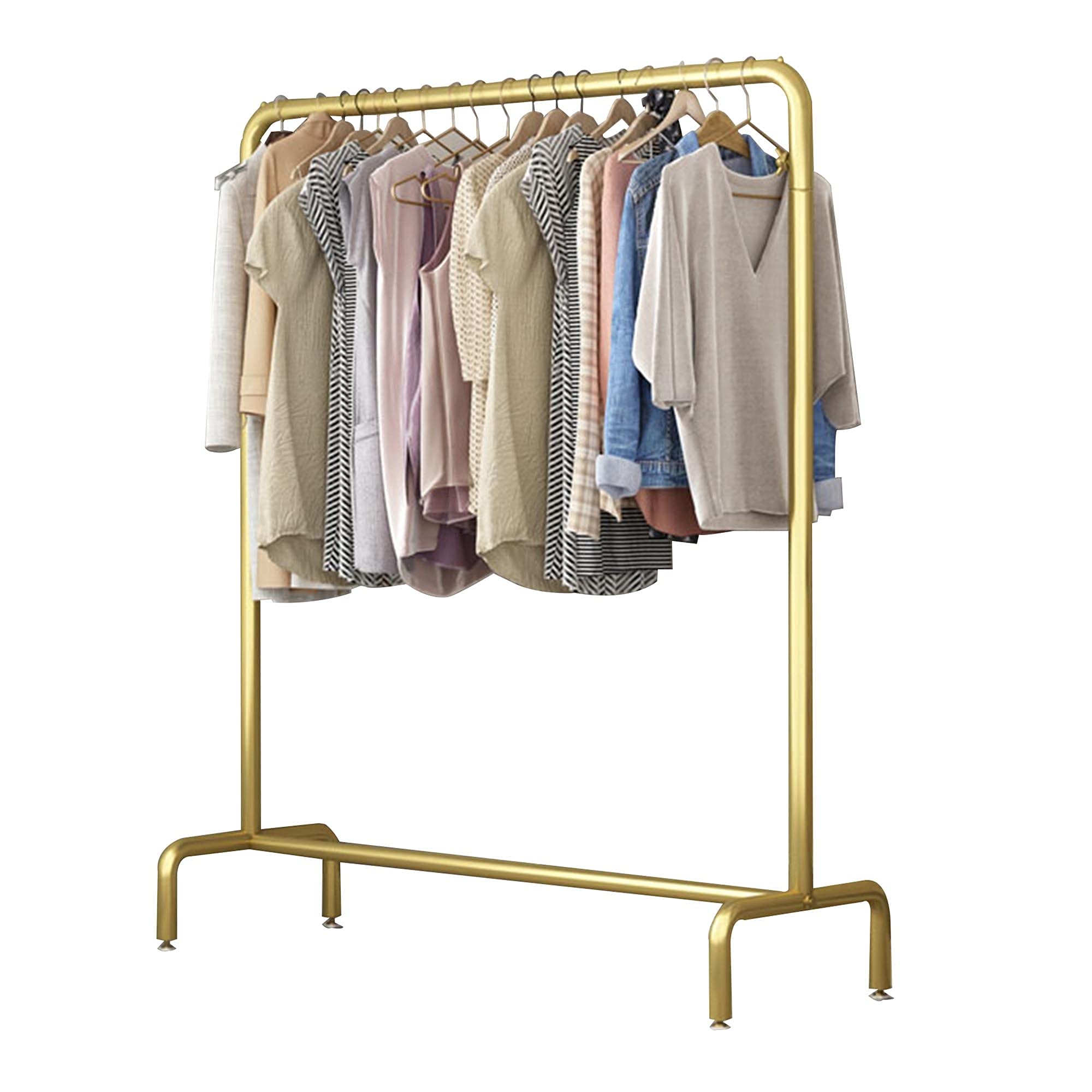 Racks d'affichage de vêtements en fer cintre lourd noir 150x40x150cm