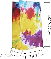 Vista 2 de Septo Bolsas de regalo de fiesta de teñido anudado, 24 bolsas de regalo de camuflaje, bolsas de regalo retro, coloridas fiestas infantiles