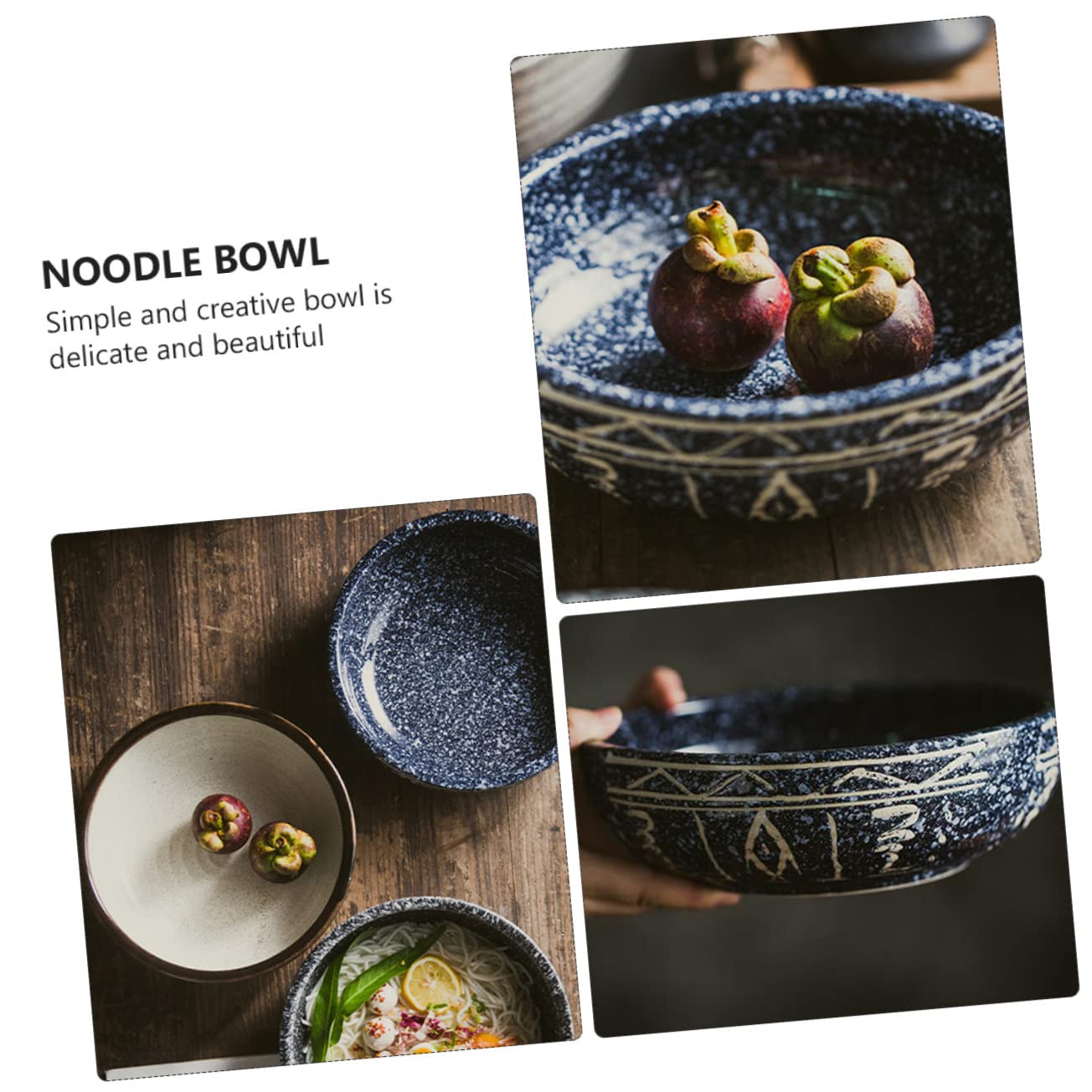 1 szt. Udon serwowanie prosty ryż tajska rodzina sałatka pojemniki na deser miska duża zastawa stołowa ceramiczna ramen dla ryb dekoracyjna przekąska jedzenie restauracja płatki domowe przystawki mieszanie kolorów