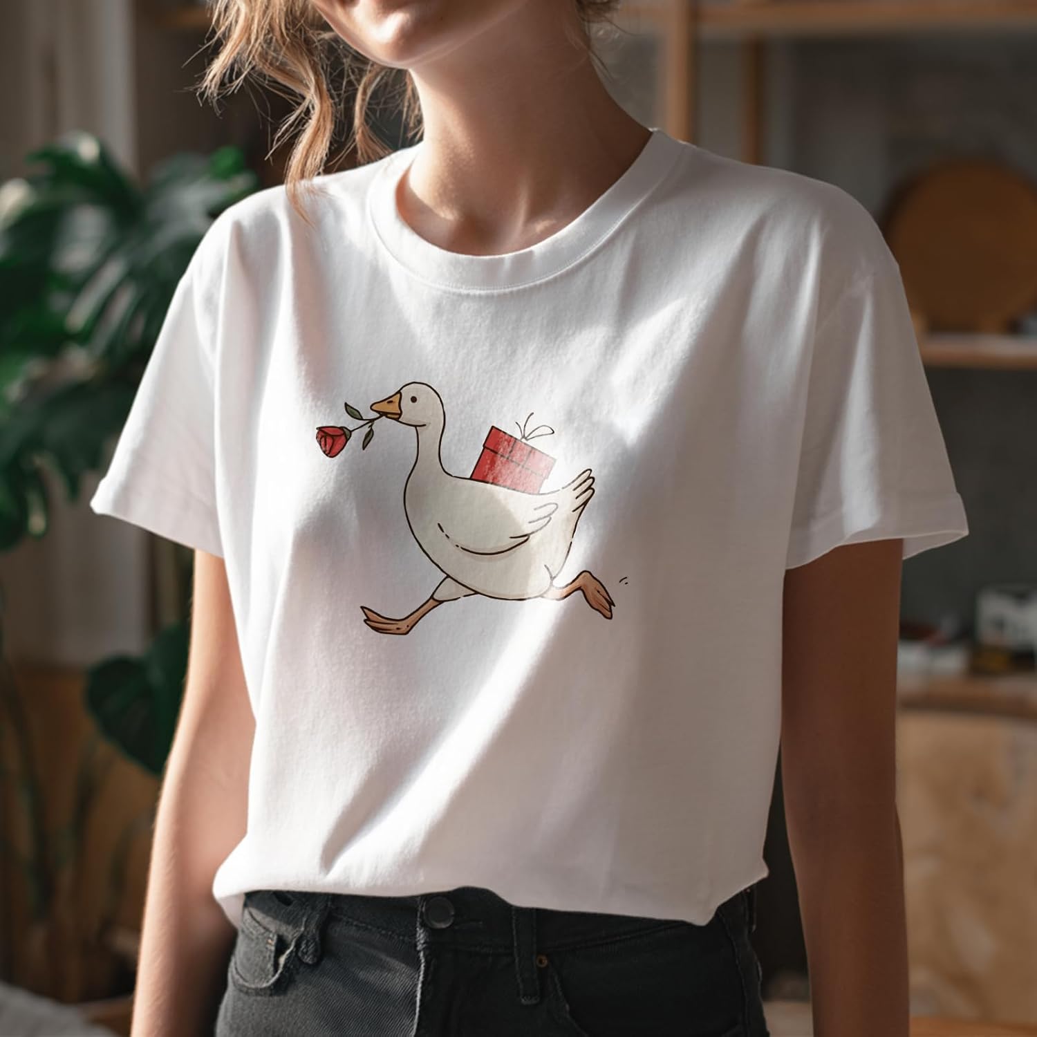 Tops for Women Solid 100% Cotton Short Sleeve Crewneck 2026 Summer Lightweight Stylish Run Casual Tunic Shirts - Image 2