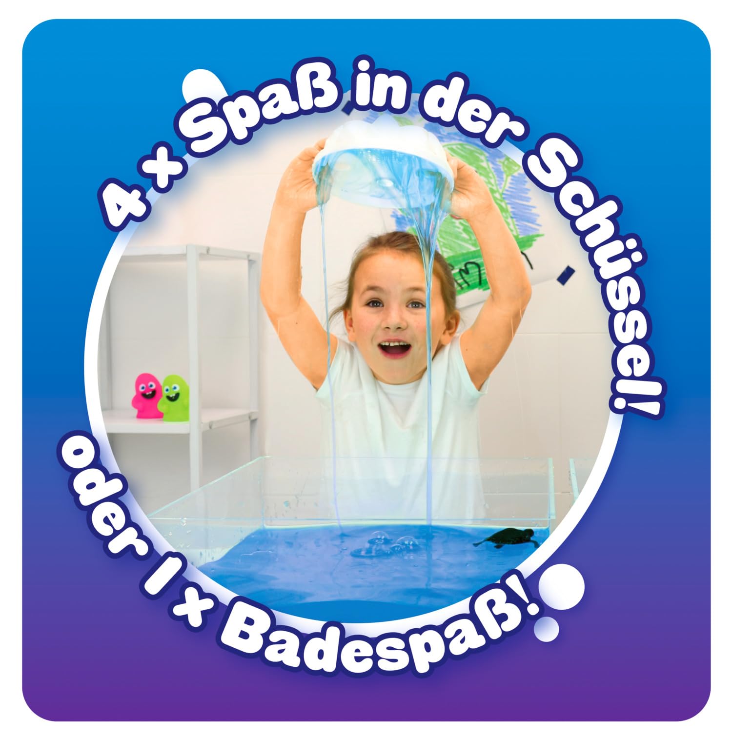 Glibbi Color Change Slime, proszek zamienia wodę w niebieski śluz, po rozpuszczeniu zmiana koloru (fioletowa), 150 g, od 3 lat