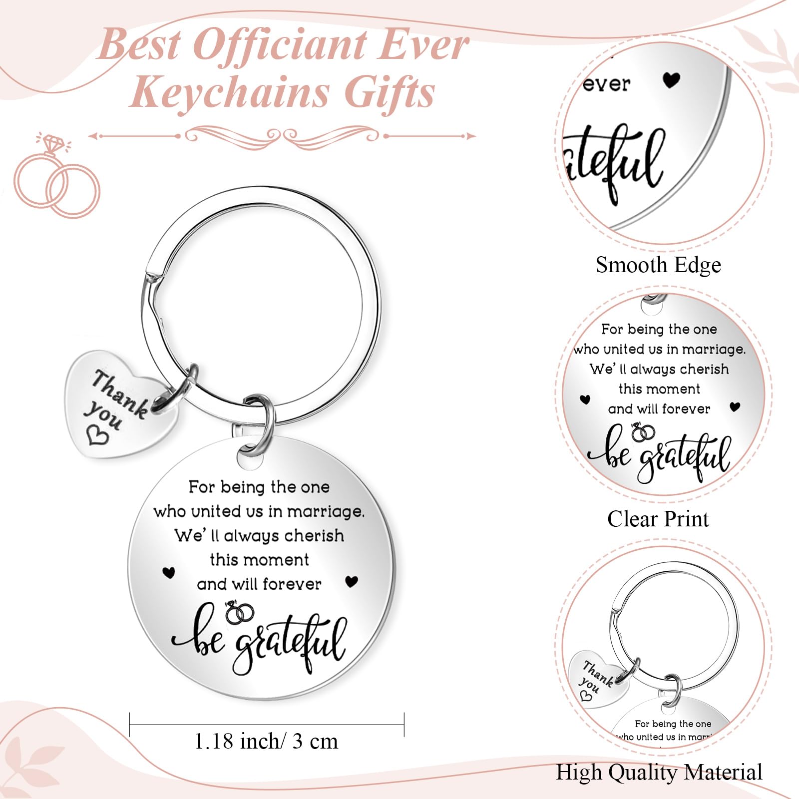 Havawish 3 Pcs Wedding Best Officiant Ever Gift Funny Officiant Proposal Gifts Include Makeup Bag, 11 oz Coffee Mug, Appreciation Keychain for Wedding Party Bridal Shower Bride Groom Thank You Present