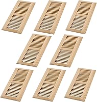 Vista 10 de Registro de piso de roble blanco de madera dura, cubierta de ventilación, 4 x 10 pulgadas, sin terminar Blanco (White Oak)