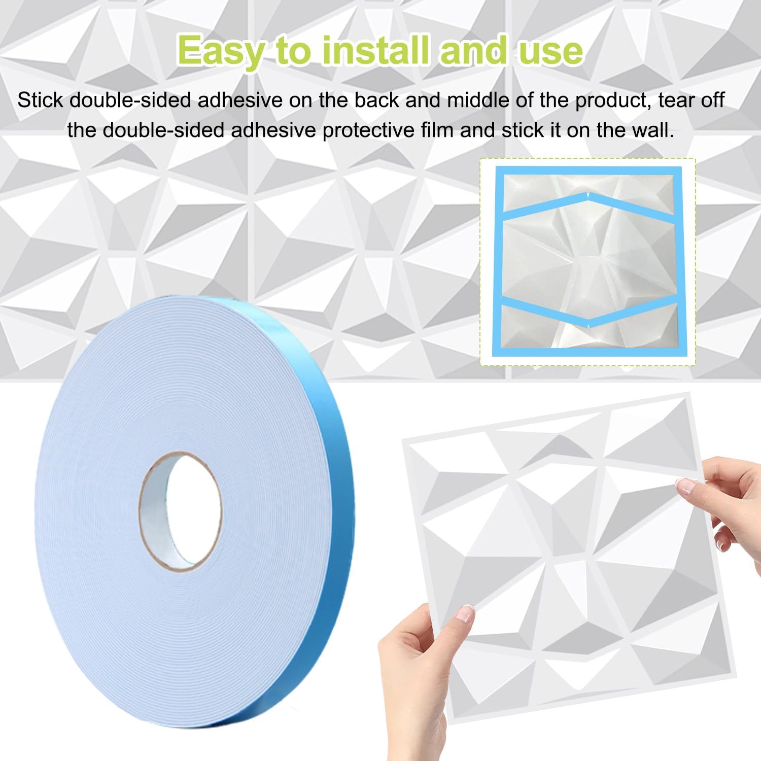 20 Piezas Papel Pintado Autoadhesivo Pared 30 × 30 cm, Vinilos de Pared Decorativos, Revestimiento de Paredes PVC, Ladrillos 3D Adhesivo Pared, Adesivos Papel de Paredes Decoración (Blanco)