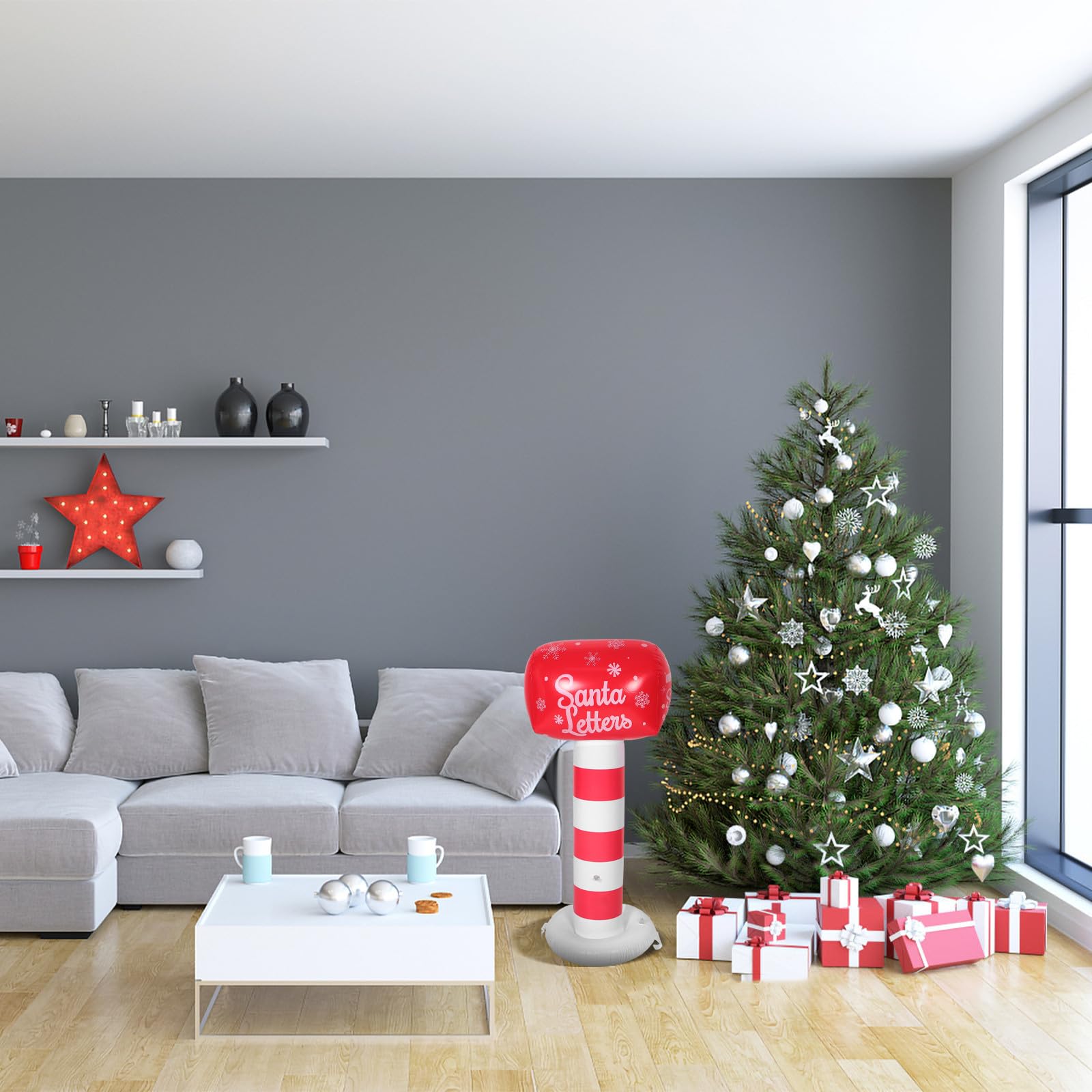 FRCOLOR 3 Piezas Buzón Inflable de Navidad de Pie para Exterior 42