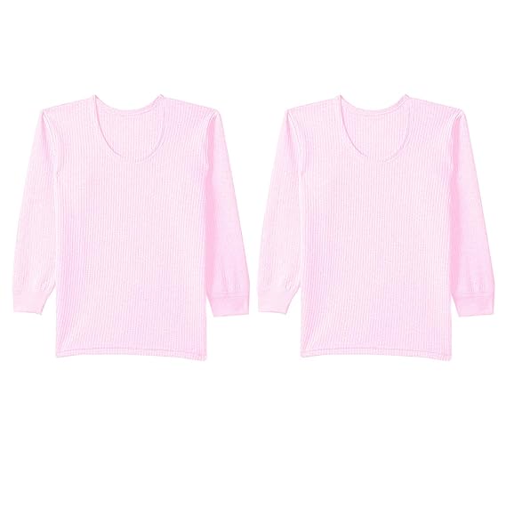 SONA Thermal for Kids Vest Full Sleeves for 3-6 Months Pink Color Pack of 2