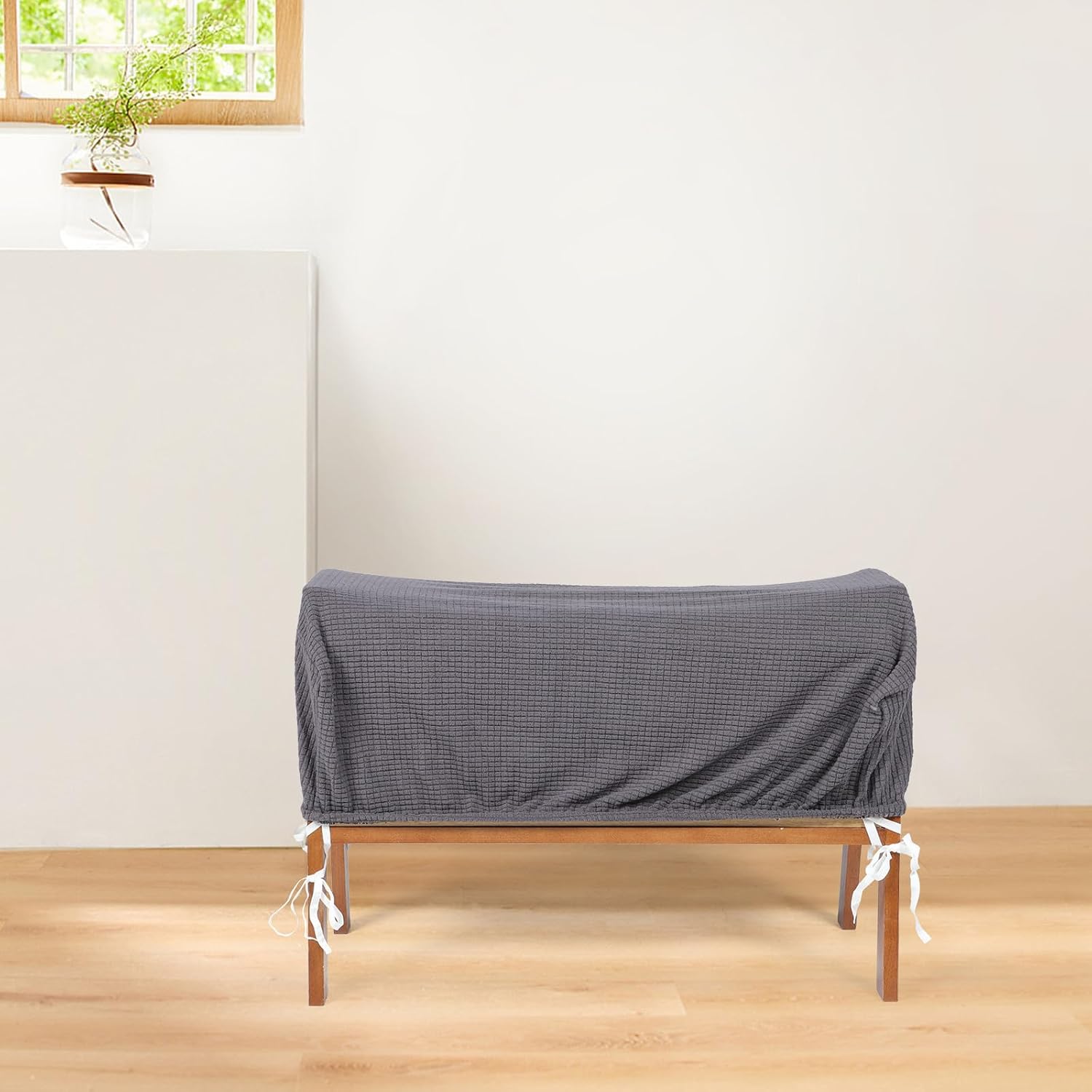 ARTIBETTER Stretch Piano Bench Cushion Cover Made of Sturdy Polyester with Easy to Install and Disassemble Features, Protective Long Stool Cover for Office and Mall Benches