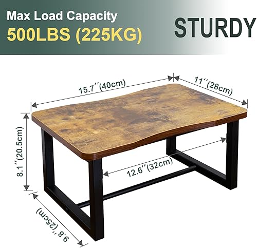 Miniatura 2 de Itsst Taburete de madera, taburete de cama para adultos, taburete de madera de un solo paso para cocina, dormitorio, sala de estar, baño, soporta