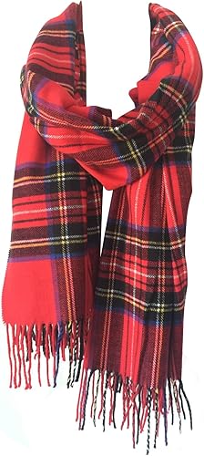 Miniatura 9 de Bufanda de invierno con estampado de cachemira a cuadros de clan escocés para mujer